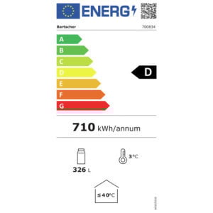 Armoire Réfrigérée Positive Vitrée Blanche - 360 L - Bartscher