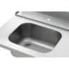 Sorteringsbord med diskho och ett hål - L 1495 x D 730 mm - Bartscher