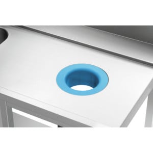 Sorteringsbord med diskho och ett hål - L 1495 x D 730 mm - Bartscher