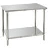 Stainless Steel Work Table with Lower Shelf - D 700 mm - L 1000 mm - Bartscher