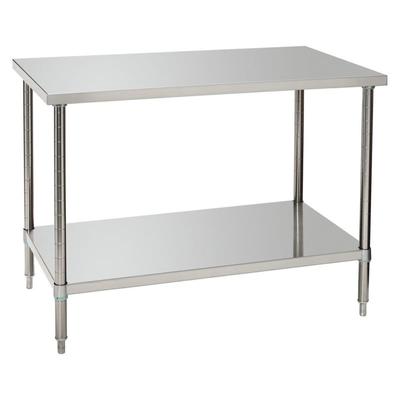 Stainless Steel Work Table with Lower Shelf - D 700 mm - L 1200 mm - Bartscher