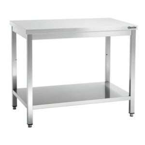 Stainless Steel Work Table with Lower Shelf - D 700 mm - L 1000 mm - Bartscher