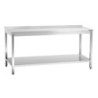 Table de Travail Inox avec Etagère Basse - P 700 mm - L 1800 mm - Bartscher