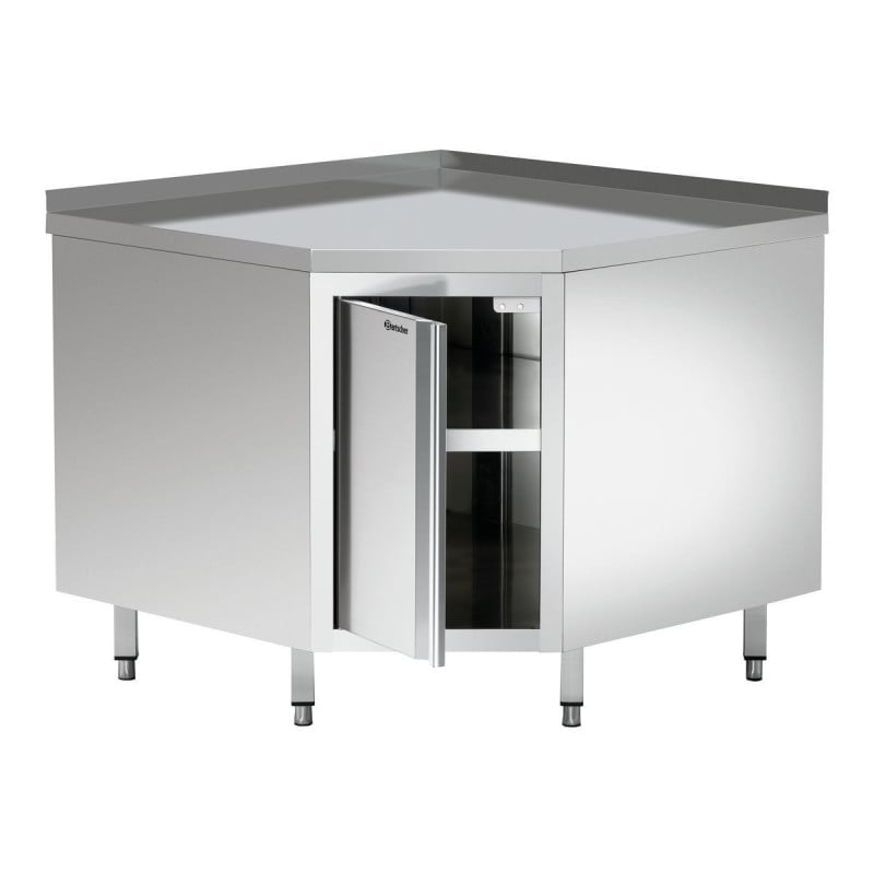 Ruostumattomasta teräksestä valmistettu kulmahuonekalu - L 1000 x S 1000 mm - Bartscher