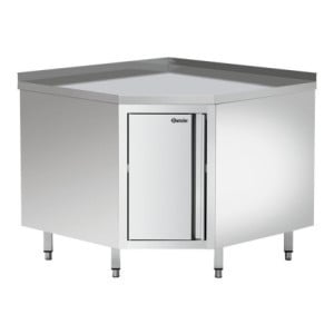 Hörnmöbel i rostfritt stål - L 1000 x D 1000 mm - Bartscher