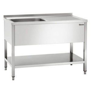 Plonge 1 Bakki selkänojalla ja alahyllyllä - L 1200 x S 700 mm - Bartscher