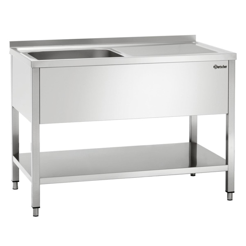 Plonge 1 Bakki selkänojalla ja alahyllyllä - L 1200 x S 700 mm - Bartscher