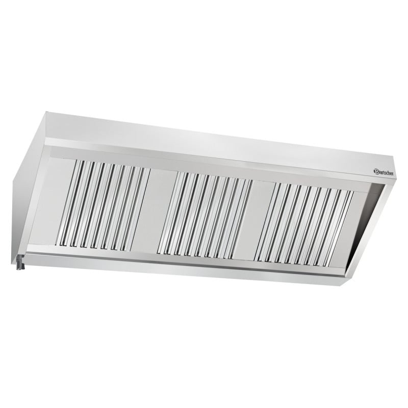 Seinälle asennettava liesituuletin moottorilla ja valaistuksella - L 1700 x S 700 mm - Bartscher