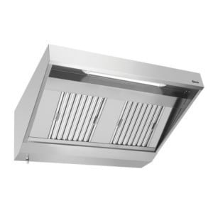 Seinälle asennettava liesituuletin moottorilla ja valaistuksella - L 1400 x S 900 mm - Bartscher