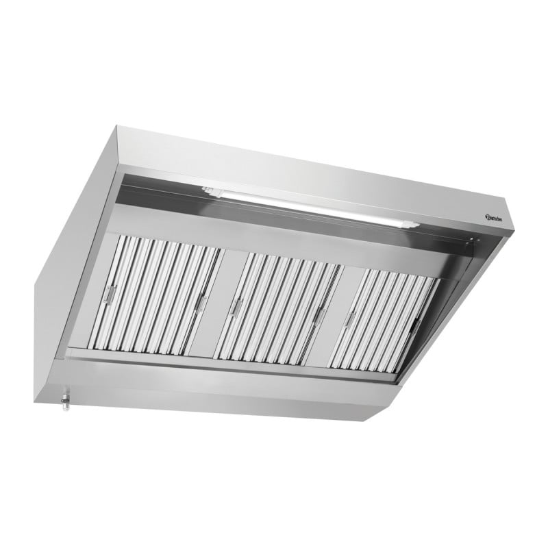 Seinälle asennettava liesituuletin moottorilla ja valaistuksella - L 1500 x S 900 mm - Bartscher
