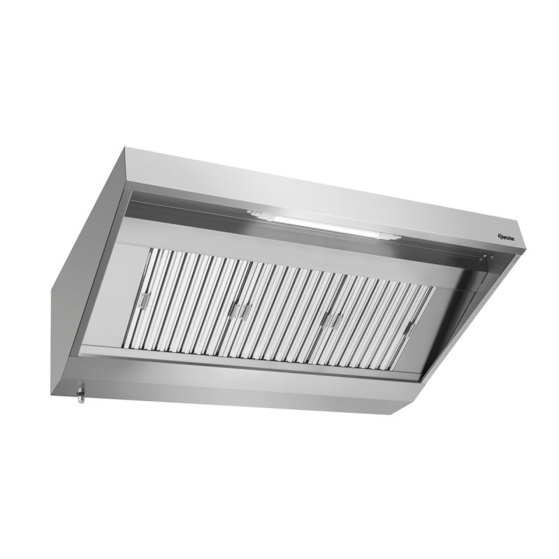 Vägghuva med motor och belysning - L 1600 x D 900 mm - Bartscher