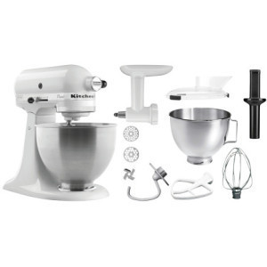 Valkoinen KitchenAid-yleiskone lisävarusteilla - 4,28 L - Bartscher