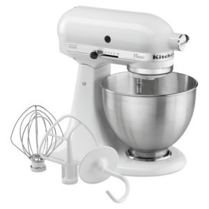 Valkoinen KitchenAid-yleiskone lisävarusteilla - 4,28 L - Bartscher