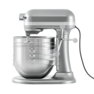 KitchenAid Silver Mixer - 6,6 L - Bartscher