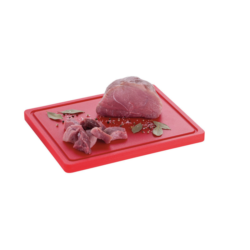 Cutting Board 325 x 265 mm - Red - 20 mm Thickness - Bartscher Cutting Board 325 x 265 mm - Red - 20 mm Thickness - Bartscher