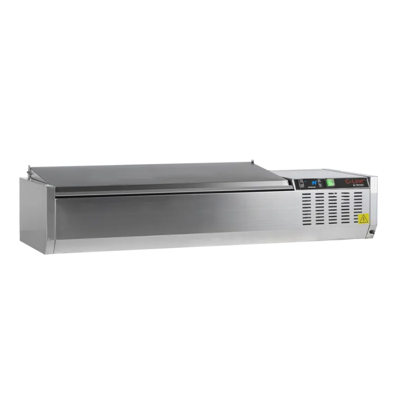 Saladette att ställa med lock i rostfritt stål - Statisk - 5 GN 1/4 - TEFCOLD Saladette att ställa med lock i rostfritt stål - Statisk - 5 GN 1/4 - TEFCOLD
