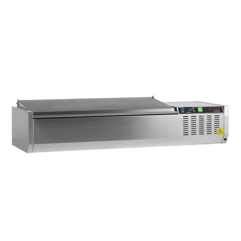 Saladette att ställa lock i rostfritt stål - Statisk - 7 GN 1/4 - TEFCOLD Saladette att ställa lock i rostfritt stål - Statisk - 7 GN 1/4 - TEFCOLD