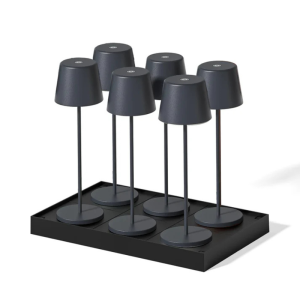 Touch LED-bordslampa Kelly Rock med laddningsplatta - Set om 6 - Lumisky