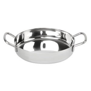 Plat i rostfritt stål bordsservering 150 mm - Gastronoble