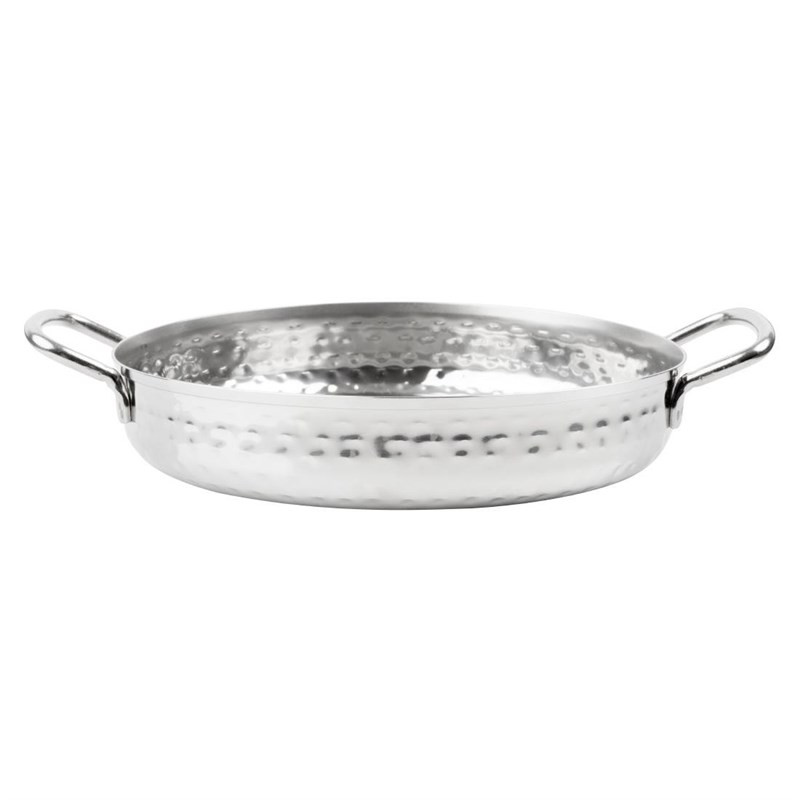Hammered Stainless Steel Dish Table Presentation 180mm - Gastronoble