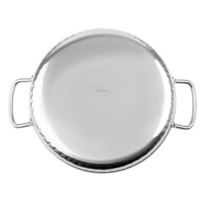 Plat i hamrad rostfritt stål för bordsservering 180mm - Gastronoble