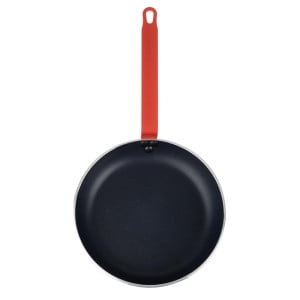 Teflon-pinnoitettu alumiinipannu, punainen kahva 280mm - Gastronoble
