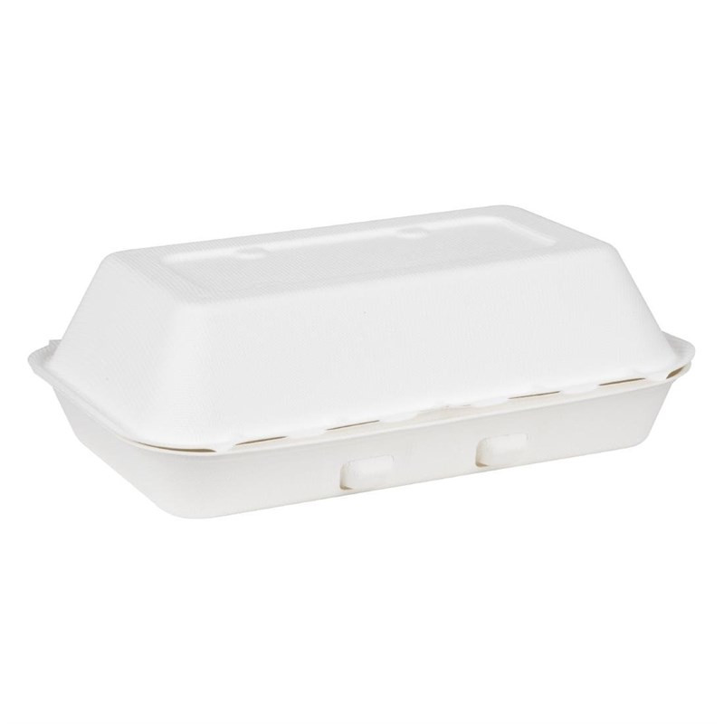 Komposterbara livsmedelsbrickor i bagasse Fiesta 400x335mm - Paket med 200 - Fiesta Green
