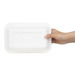 Komposterbara livsmedelsbrickor i bagasse Fiesta 400x335mm - Paket med 200 - Fiesta Green