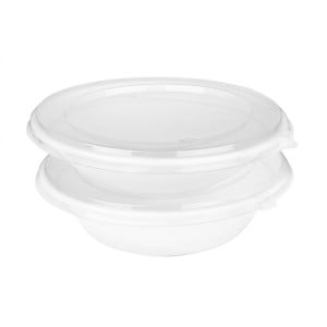 Poke-skålar i bagasse Fiesta komposterbara 909 ml - Paket med 50 - Fiesta Green