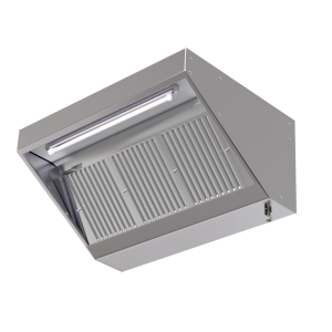 Snack Hood 700 Led Without Motor Dynasteel - Length 1400 mm, Stainless Steel AISI304