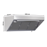 Hotte Snack 700 Led Sans Moteur Dynasteel - Pituus 1400 mm, Inox AISI304