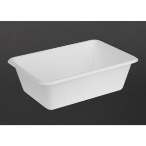 Komposterbara livsmedelsbrickor i bagasse Fiesta 800ml - Paket med 100 - Fiesta Green