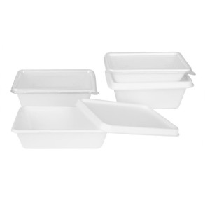 Komposterbara livsmedelsbrickor i bagasse Fiesta 800ml - Paket med 100 - Fiesta Green