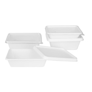 Kompostoituvat bagassiruoka-astiat 650 ml - 100 kpl - Gastronoble