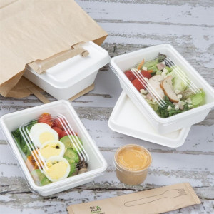 Kompostoituvat bagassiruoka-astiat 650 ml - 100 kpl - Gastronoble