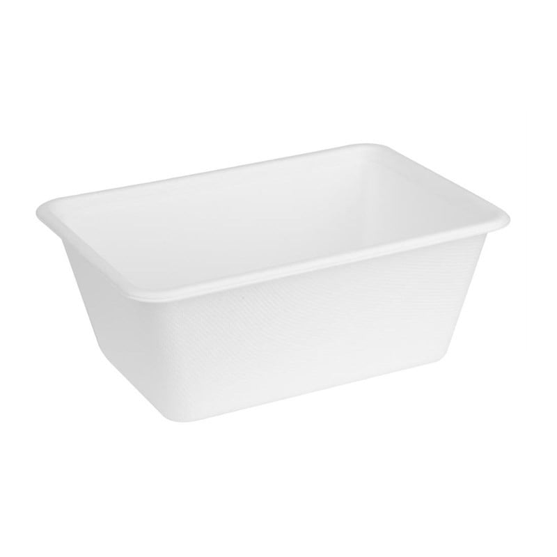 Barquettes Alimentaires en Bagasse Compostable 1000ml - Lot de 100 - Fiesta Green Barquettes Alimentaires en Bagasse Compostable 1000ml - Lot de 100 - Fiesta Green