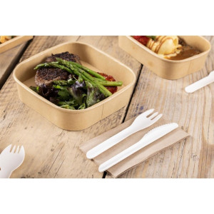 Pappersgafflar 155 mm - Paket med 100 - Fiesta Green
