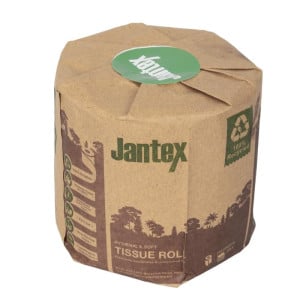 Rouleaux de Papier Toilette Recyclé 3 Plis 260 Feuilles - Lot de 36 - Jantex