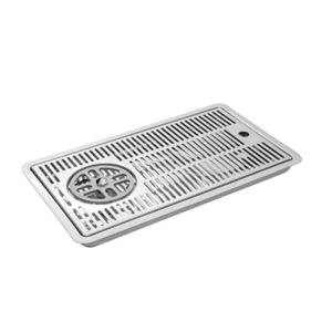 Glasrensare med inbyggd avloppsbricka - L 400 mm - FourniResto