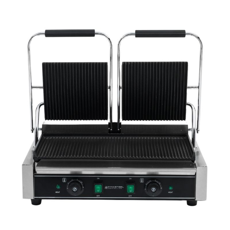 Grill Panini Dubbel - Räfflade Plattor - Dynasteel