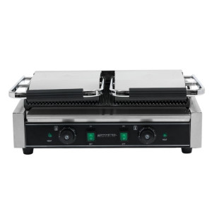Grill Panini Dubbel - Räfflade Plattor - Dynasteel
