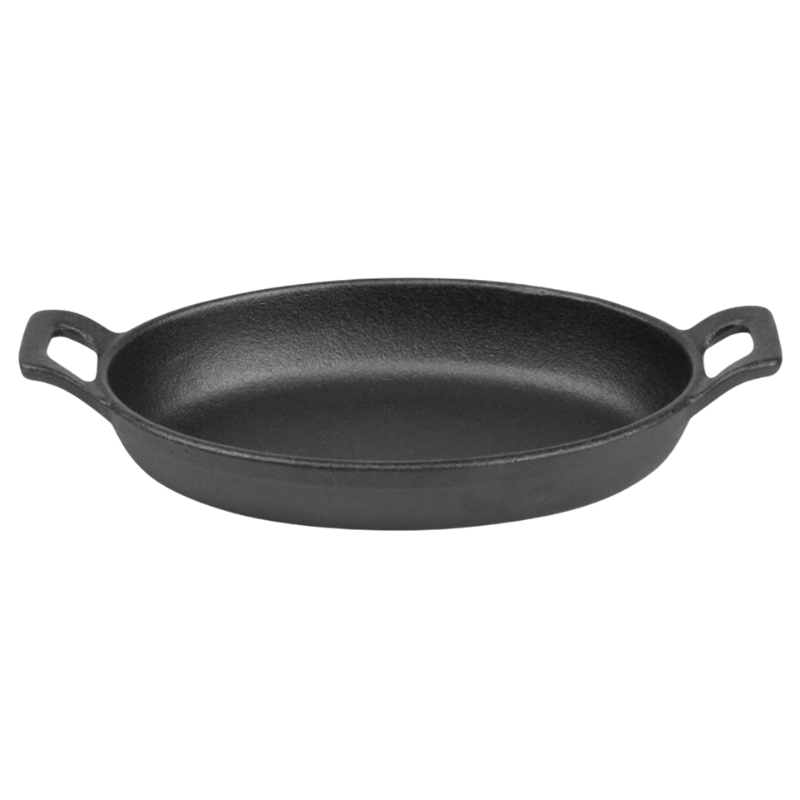 Oval gjutjärnsfat med öron - 180 x 120 mm Oval gjutjärnsfat med öron - 180 x 120 mm