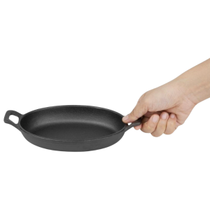 Oval gjutjärnsfat med öron - 180 x 120 mm