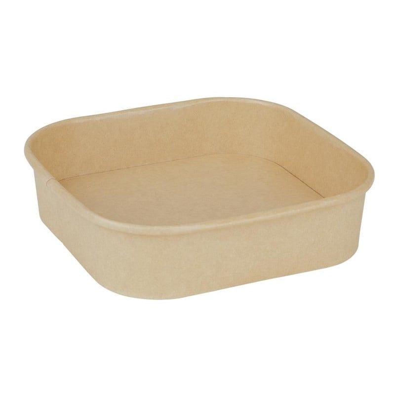 Återvinningsbara Fyrkantiga Brickor 1200 ml - Paket med 300 - Fiesta Green