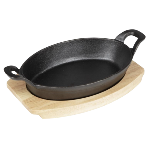Bräda för Oval Tallrik i Gjutjärn - 260x165 mm