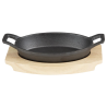 Bräda för Oval Tallrik i Gjutjärn - 210x120 mm
