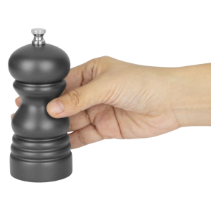 Salt- eller pepparkvarn i grått trä - 125 mm