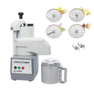 Yhdistetty leikkuri ja vihannesleikkuri robot coupe R 301