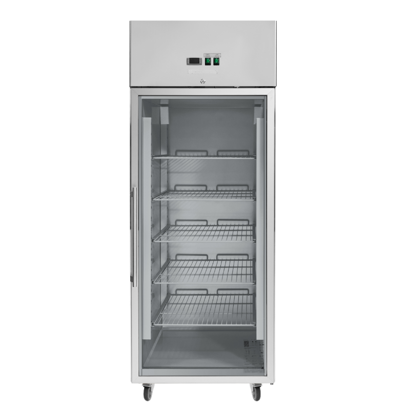 Positive Glass Door Refrigerated Cabinet 650 L Ventilated Cooling