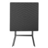 Svart Fyrkantigt Fällbord - 62 x 62 cm - Bolero